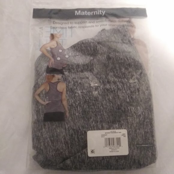 Time and Tru women's size L (12-14)  gray maternity raceback tank - Picture 2 of 4